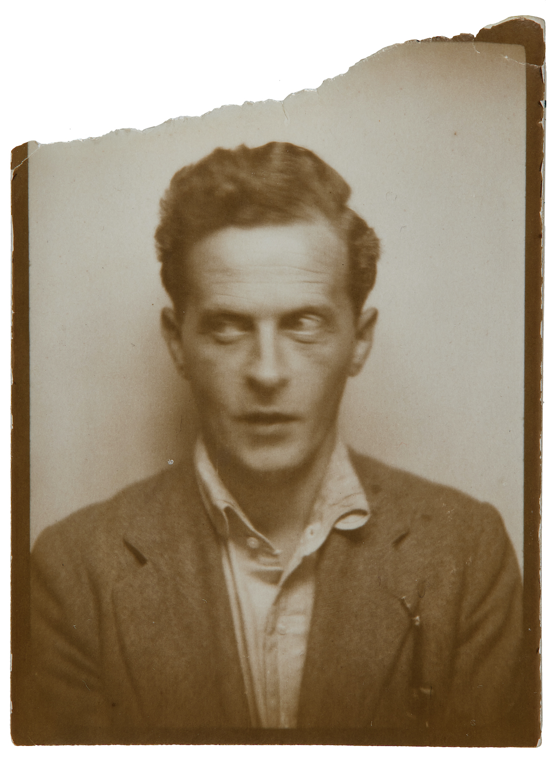 Photo booth portrait of Ludwig Wittgenstein, c. 1930 © Collection Mila Palm, Vienna, Photo: Leopold Museum, Vienna/Manfred Thumberger