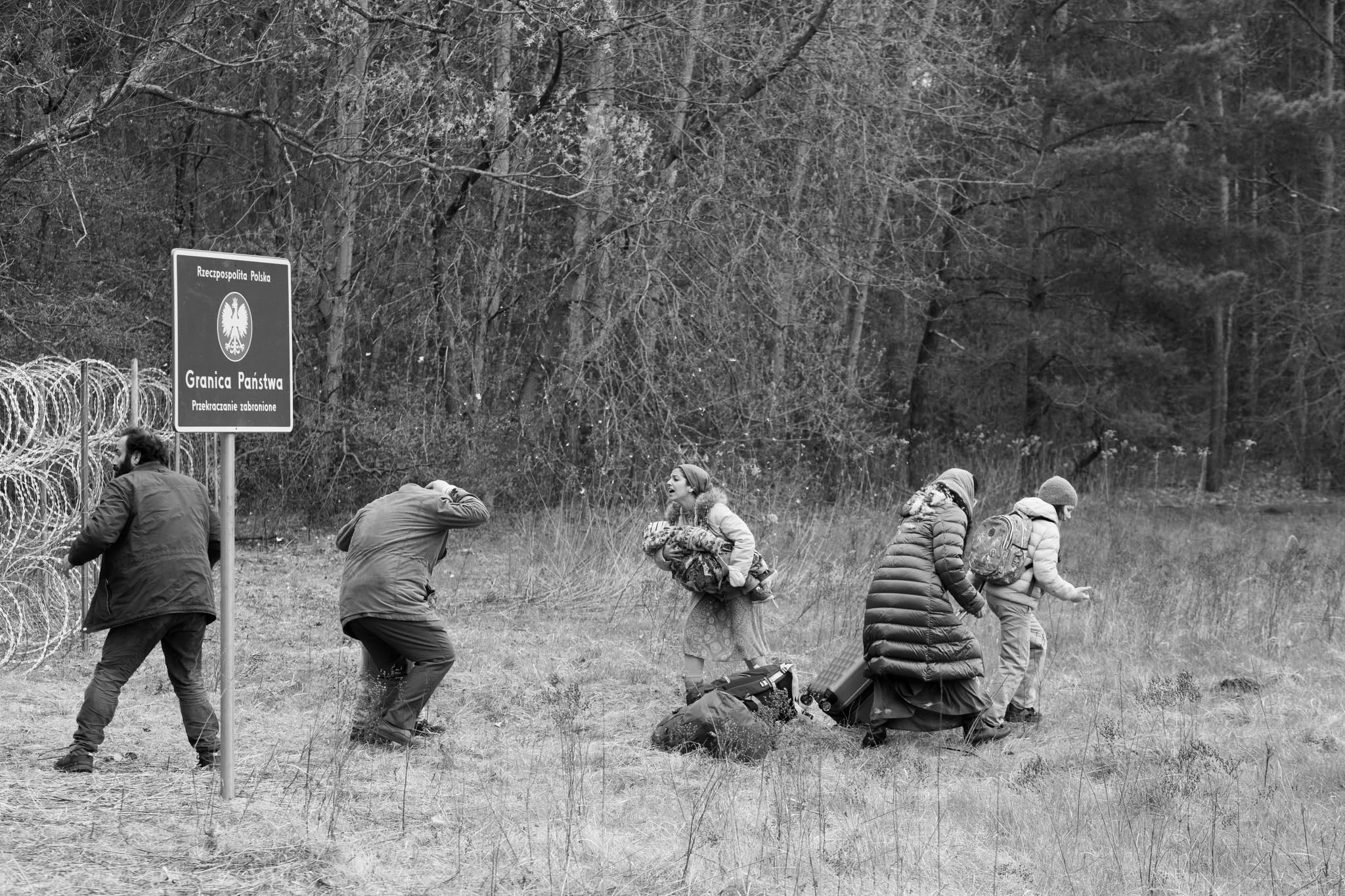 A film still from Green Border (2023)