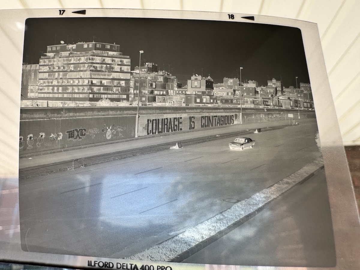 Negative of a photo taken in Beyrouth by the author
